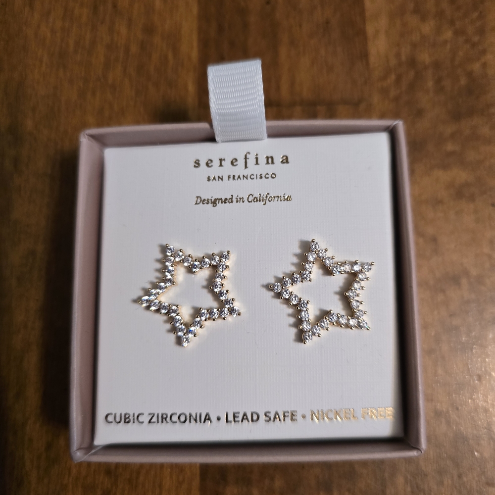 Serefina Star Cubic Zirconia Earrings
